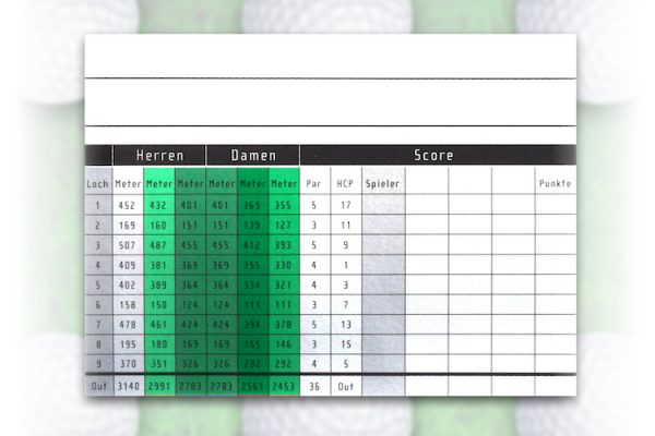 Golf Score Cards